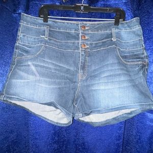 High waist dark wash size 20 Jean shorts